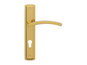 PROFILO MESH - Chromed brass door handle with Swarovski® Crystals on back plate _ LINEA CALI'